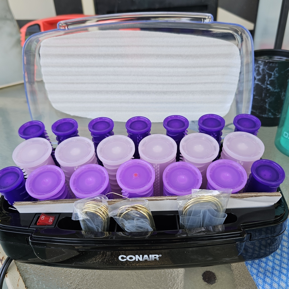 Vibrant Purple Hair Styling Tools Set